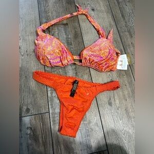 ViX Paula hermanny Bikini swimsuit Set tie Halter top